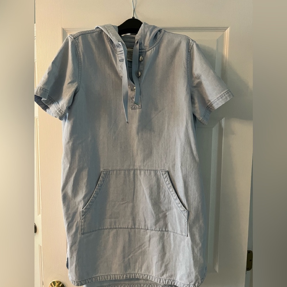Marc Jacobs denim dress with hoodie